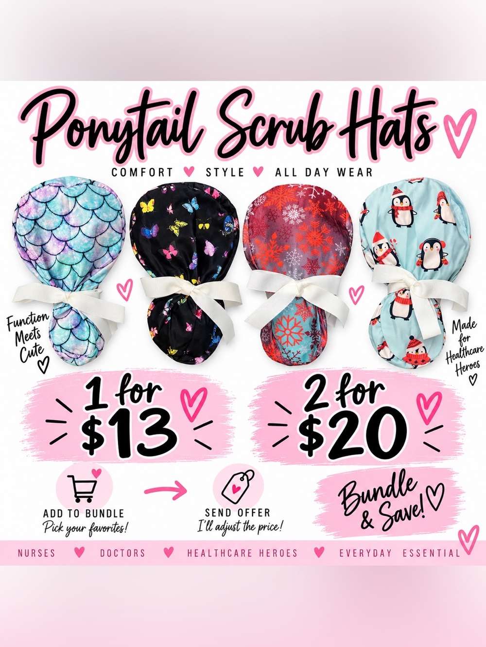 Ponytail Scrub hat